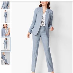 NWT Talbots Sharkskin Blue Suit Size 2